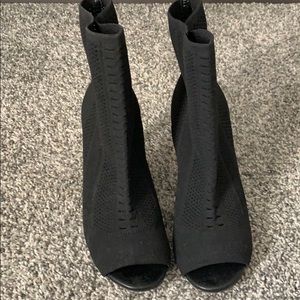 Aldo peep toe sock bootie